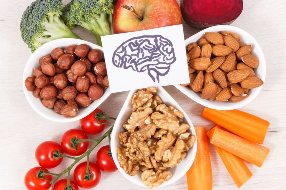 nuts and vegetables good for memory and brain